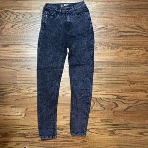 NOBO Skinny High-Rise Jeans Junior Size 3 Purple Acid Wash (looks almost black)
